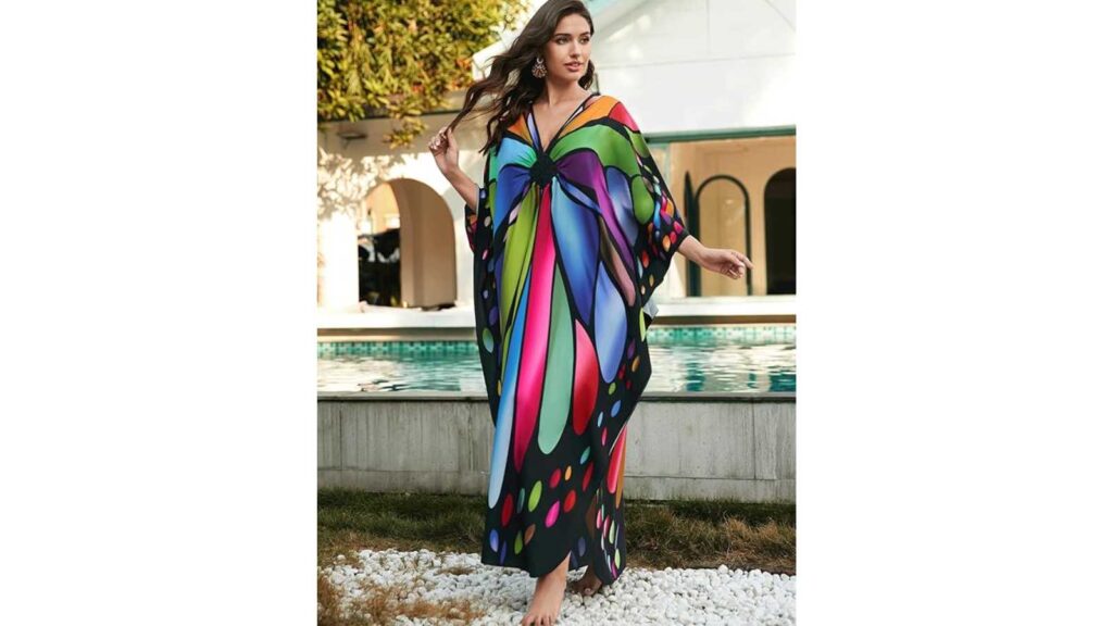 Batwing Caftan Dress – Airy Loungewear Dress for Hot Days