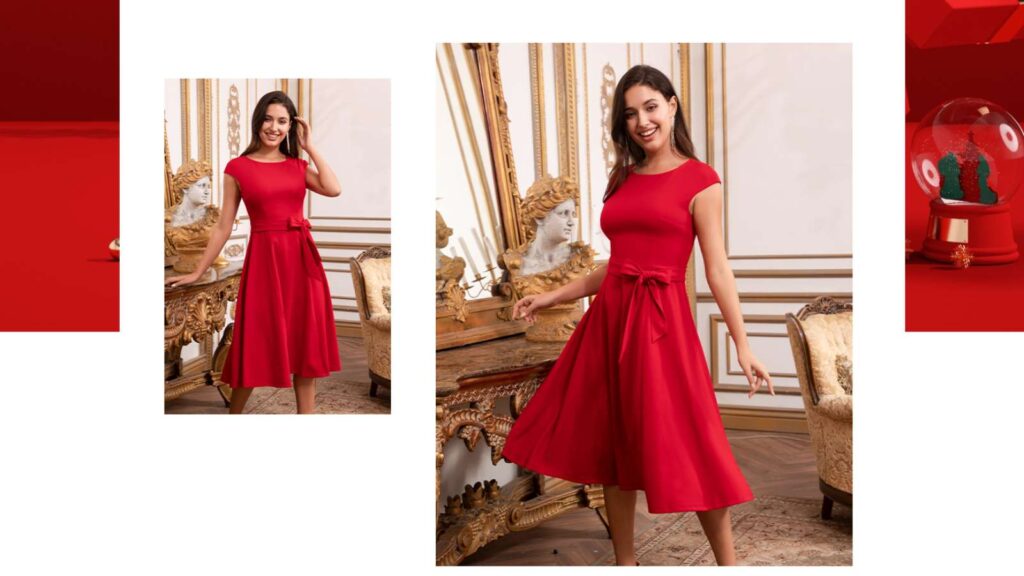 Best Vintage Modest A-Line Cocktail Dress on amazon