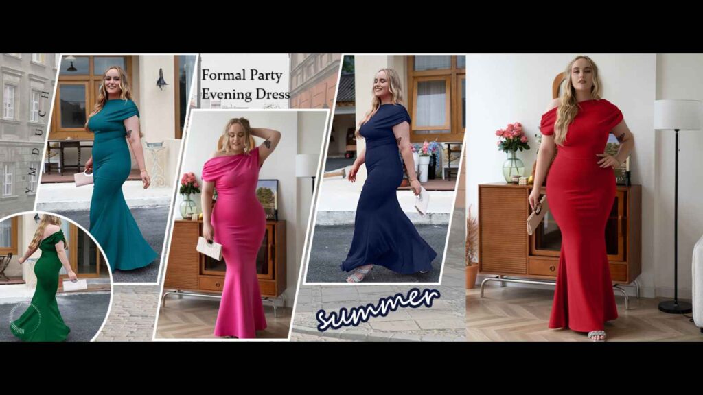 Best Off Shoulder Bodycon Mermaid Dress on amazon