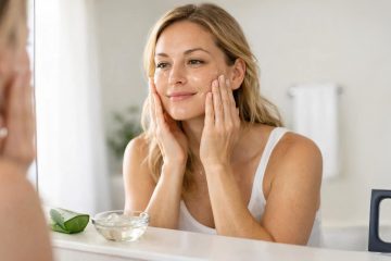 face cleansing with aloe vera
