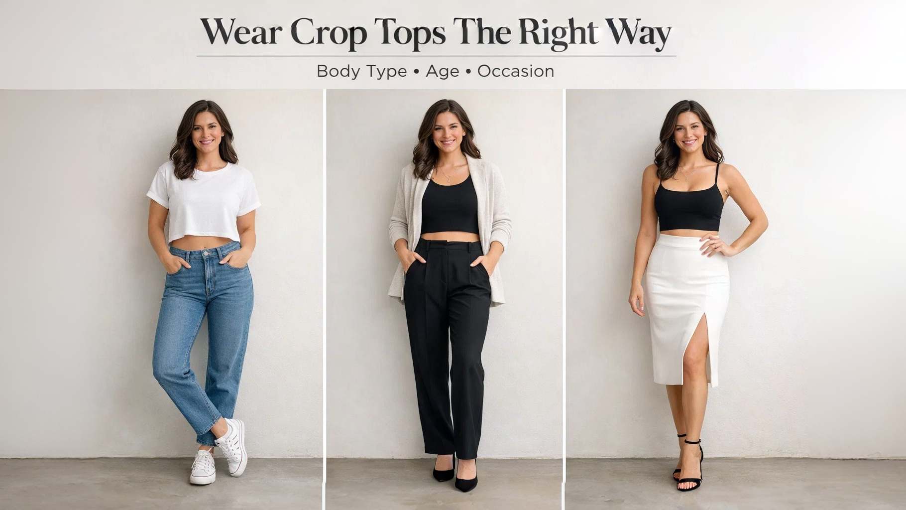 How to Wear a Crop Top for Your Body Type, Age & Occasion