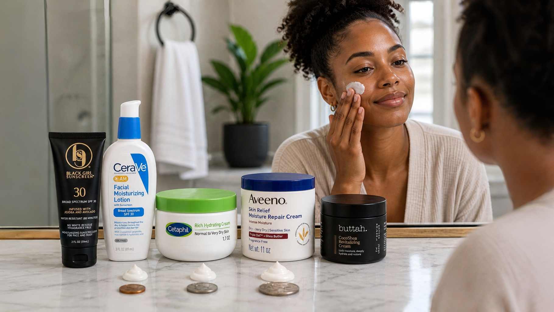 Moisturizers for black skin